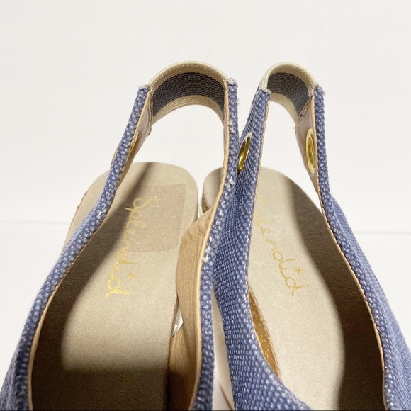 Splendid Slingback Wedge‎ Peep Toe Sandal - Picture 7 of 8